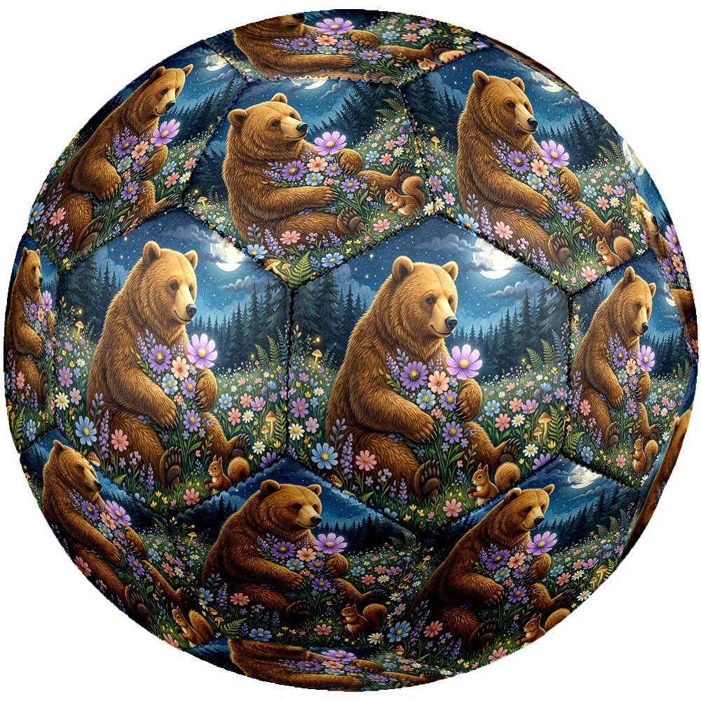 1pc Bear Moonlit Garden Durable Size 5 Soccer Ball Professional Match Training Football Indoor &Outdoor Sports Ball P60161