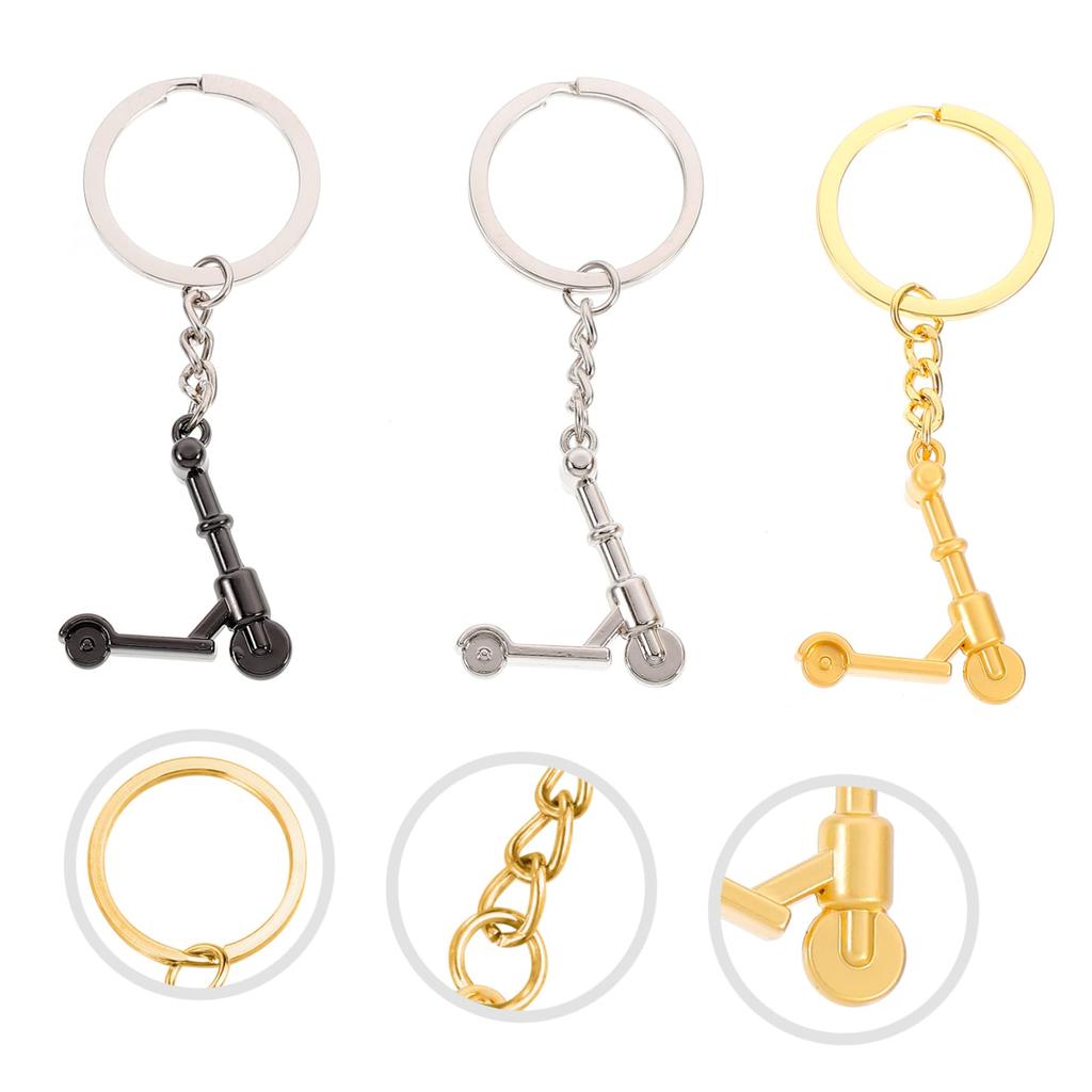 [Baluue] 1 Set Scooter Keychain Motorcycle Keychain Kick Scooter Key Ring Hanging Keychain Car