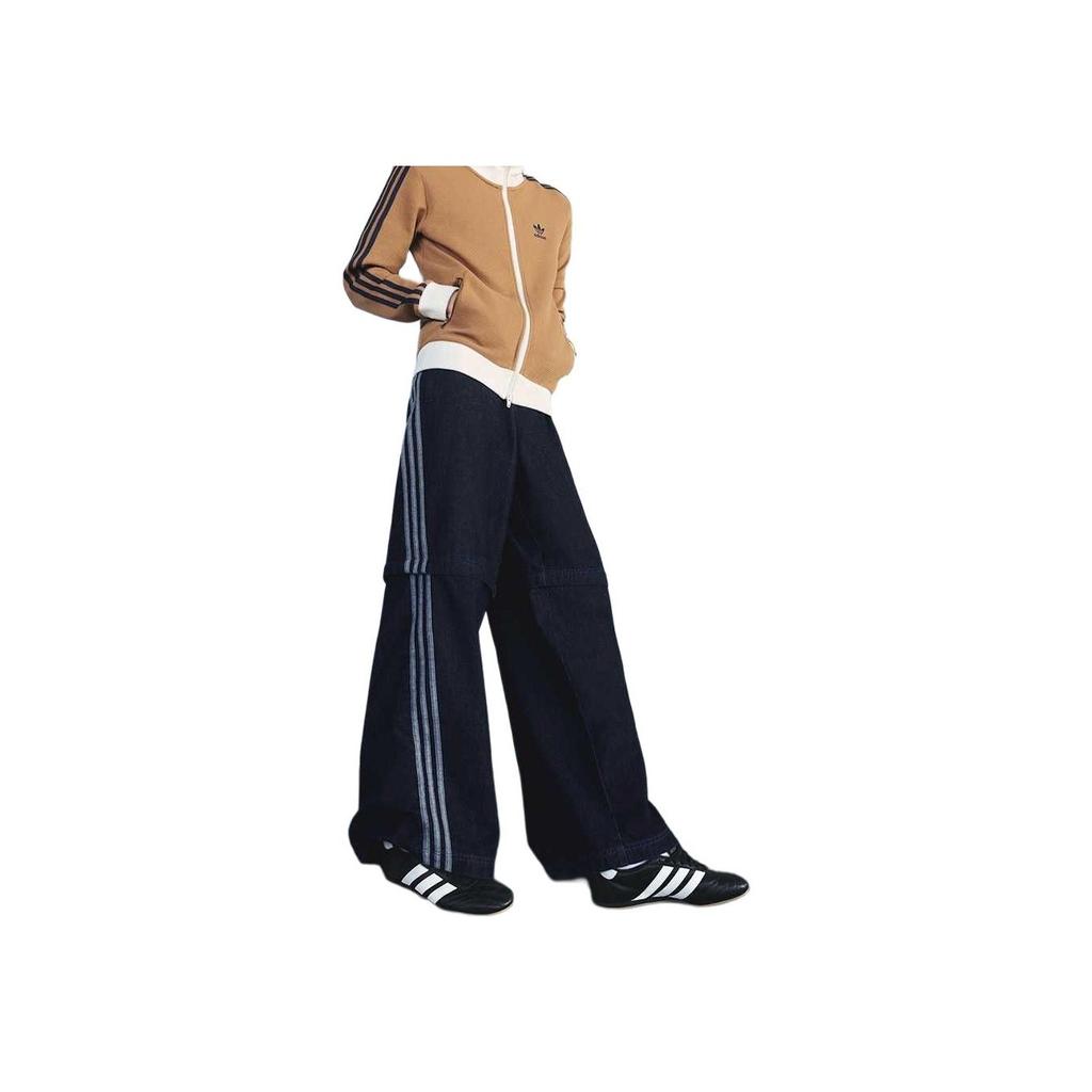 Adidas Oryginalne Adilenium Classic Sports Series Odpinane Luźne Jeansy z Bocznym Paskiem Unisex Jeansy Indigo KB6416
