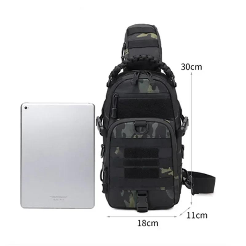 Men'S Fishing Chest Bag Tactical Sports Shoulder Outdoor Fanny Pack Camping Hiking Climbing Cycling Molle System Sling Bags Edc
