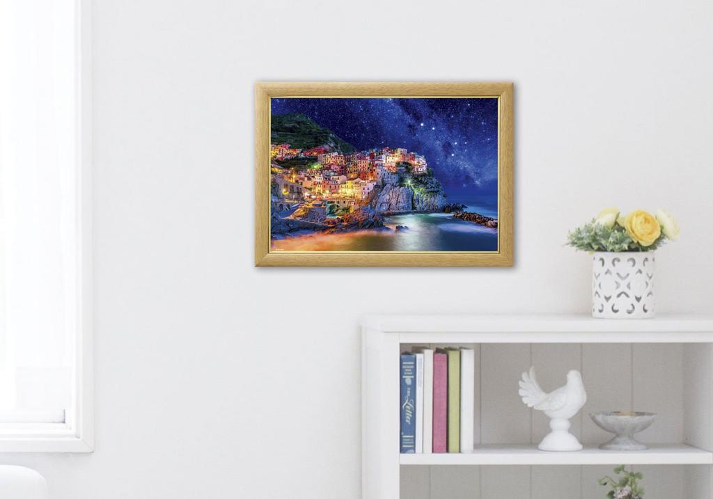 in jigsaw Cinque Terre under the Starry Sky x 38 [Made Japan] 300-piece puzzle, (26 cm)