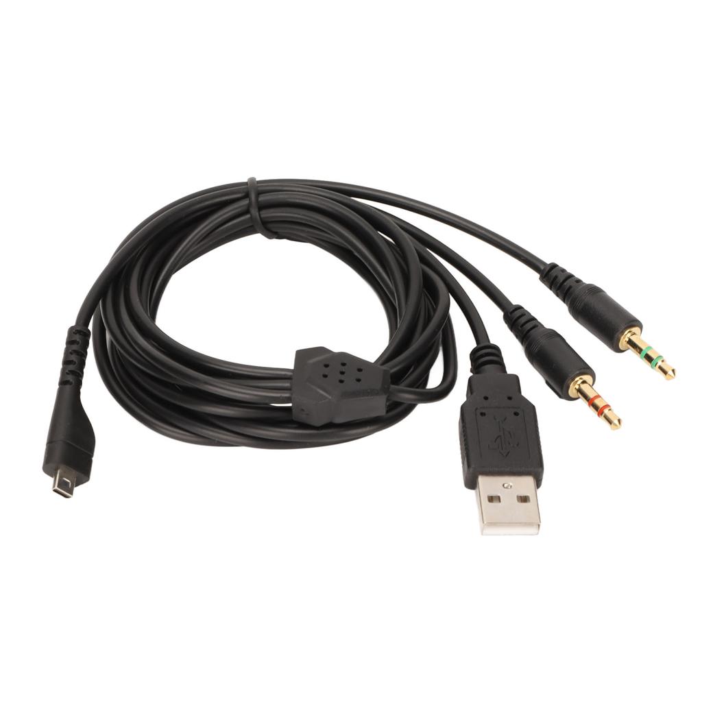 Headphone Cable 3 in 1 Plugs Replacement Gaming Headset Cord with Light for Steelseries Arctis 3 5