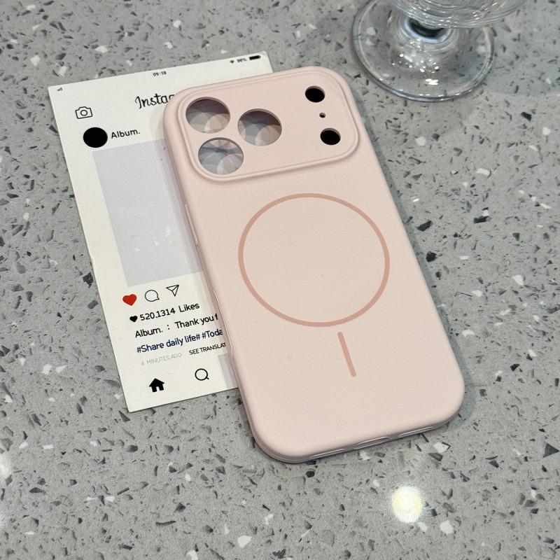 Liquid Silicone Magnetic Phone Case IPhone 17 16 Pro Max Shockproof Protective Cover