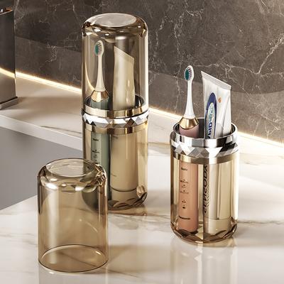 Toothpaste Toothbrush Holder Travel Bathroom Organizer Portable Wash Cup Storage Box Plastic Brush Holder Mouthwash