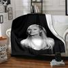 Elegant Black White Portrait Blanket Soft Throw Blanket For Home Bedroom Bed Sofa Travel Office Solid Christmas Blanket