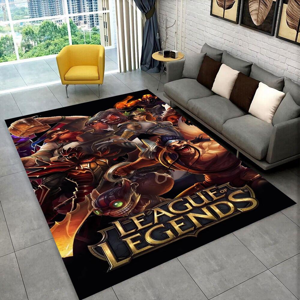 3D LOL League of Legends Jinx Game Gift Carpet Rug for Living Room Bedroom Home Sofa Decoration,kids Play Non-slip Floor Mat