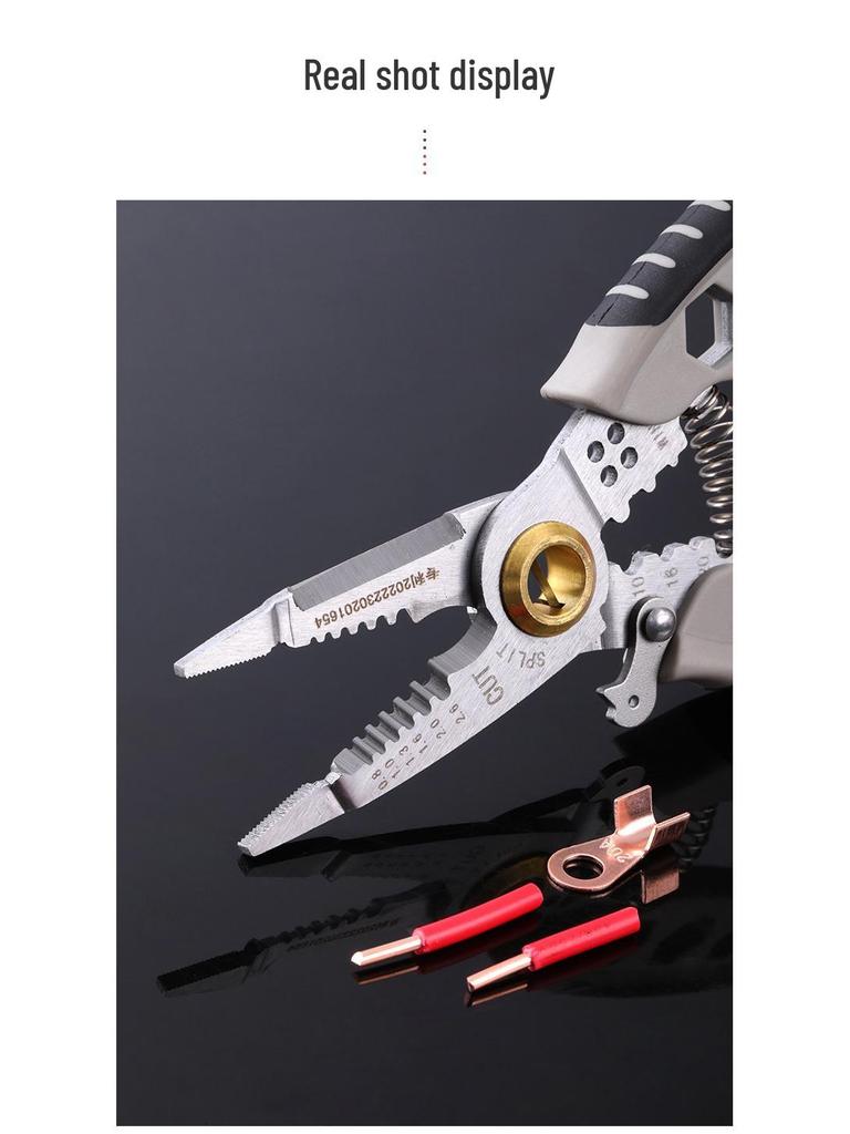 New Electrician's Multifunctional Wire Stripper and Cutter with Looping and Separating Pliers