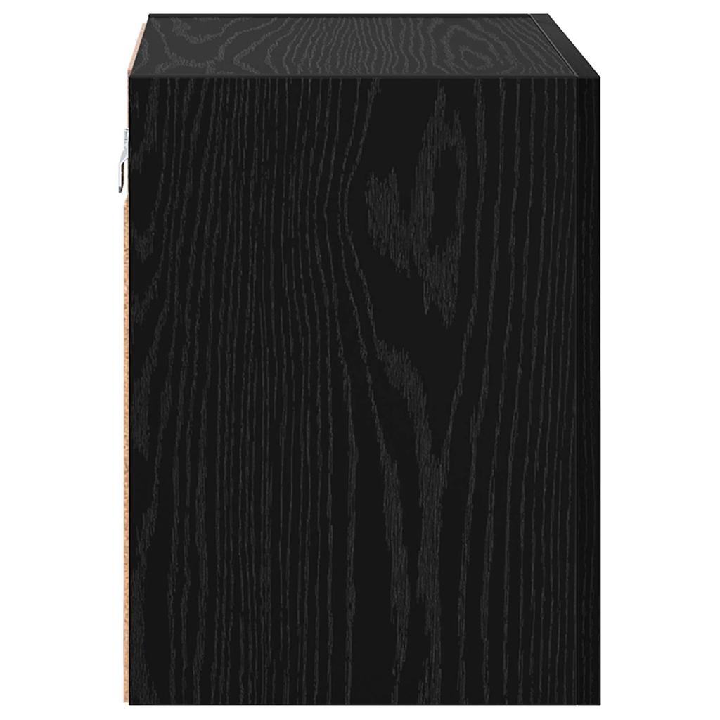 TV Wall Shelves 2 pcs Black Oak Effect 40.5 x 30 x 40 cm