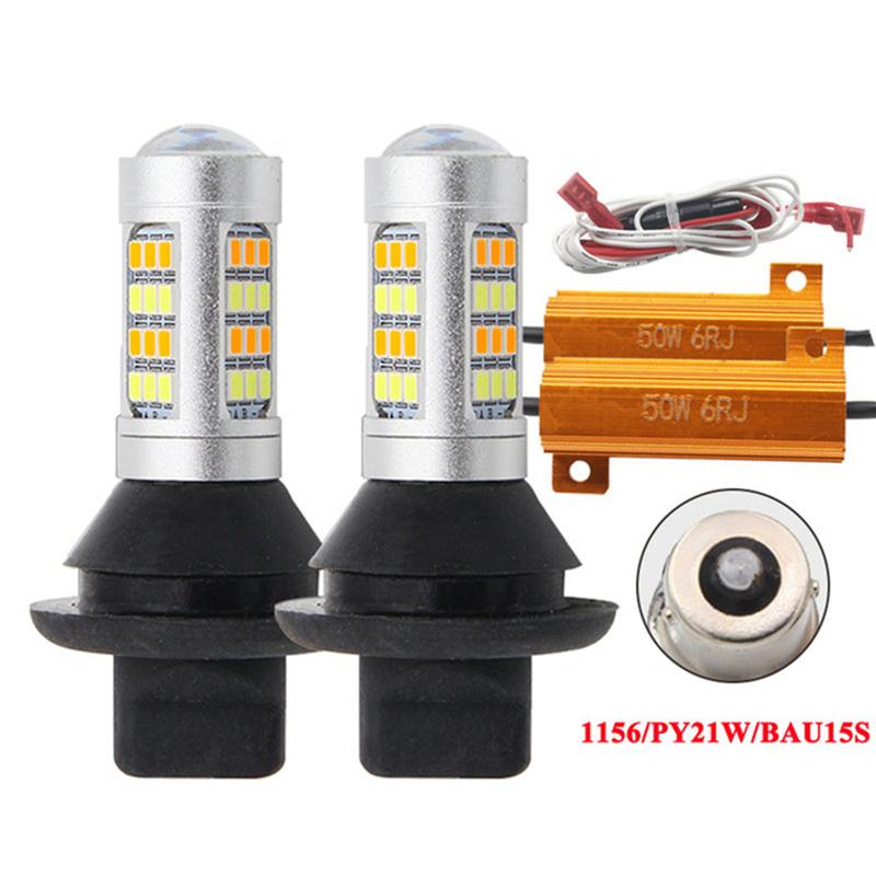 Ba15s BAU15S 1156 P21w Py21w S25 T20 W21W WY21W 7440 Light Daytime Running Light Turn Signal Dual Mode DRL White Ice blue Amer
