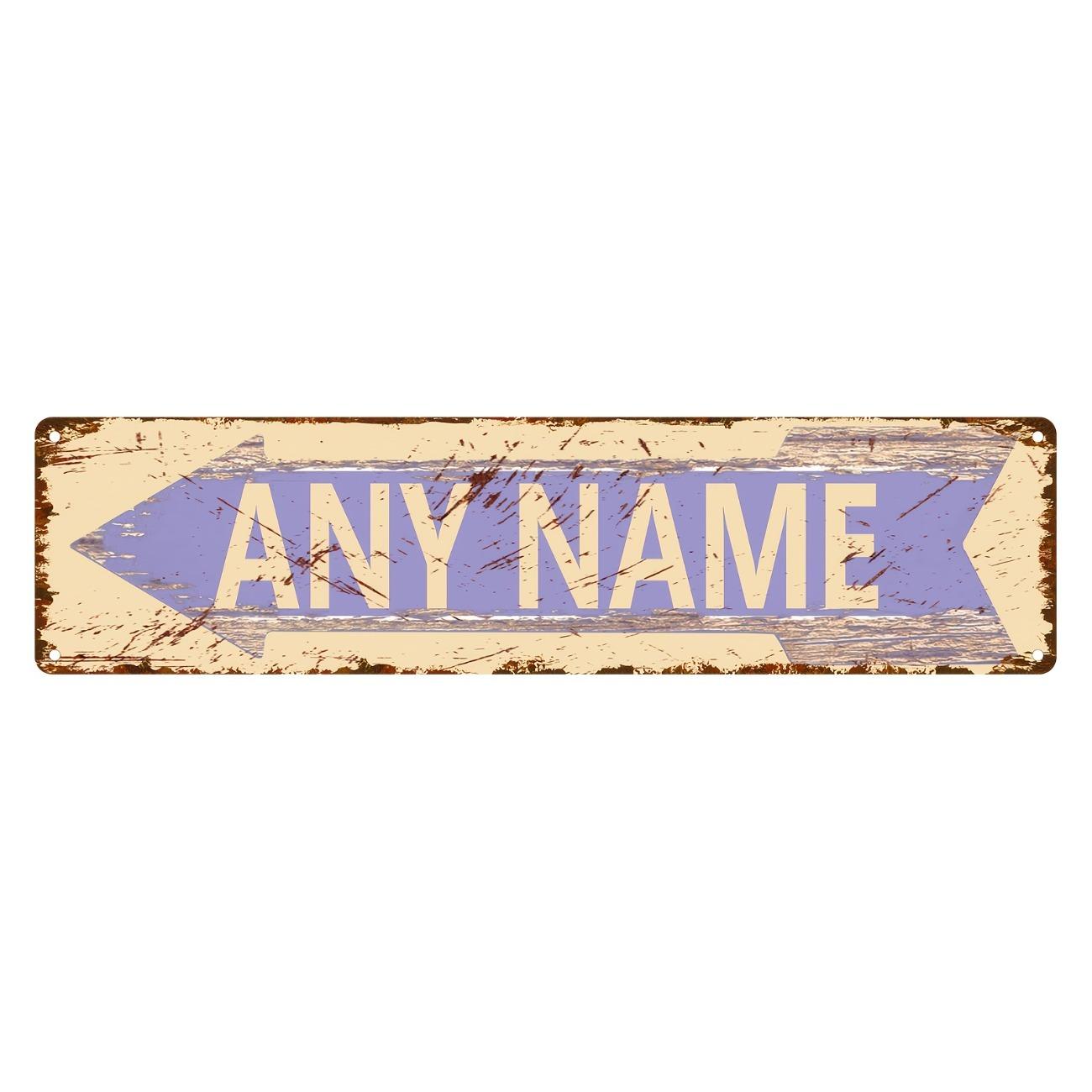 Custom Retro Arrow Metal Sign 40x10cm for Home Garage Man Cave Wall Decor фиолетовый