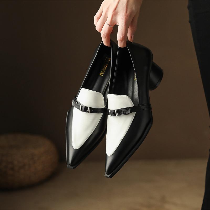 Neuer Stil Sexy Mode Farbpassende High Heels Elegant und Bequem Bankett Luxus Dicker Absatz Damenschuhe Zapatos Mujer