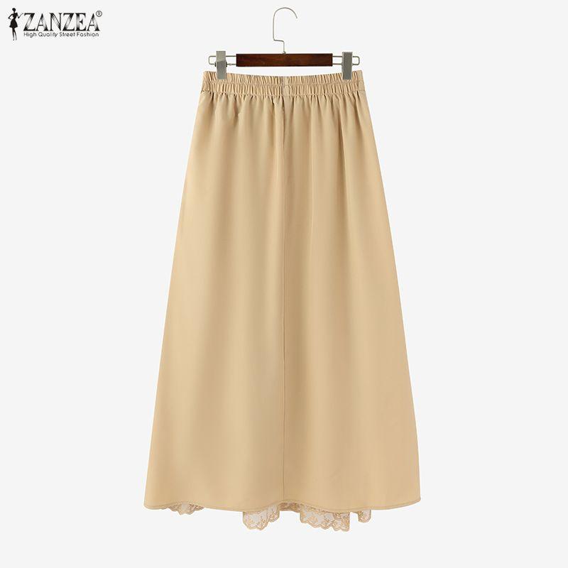 ZANZEA Women Summer Fashion Patchwork Lace Long Skirts