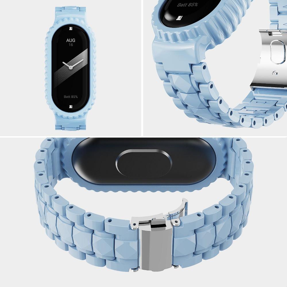 Strap+Case For Xiaomi Mi Band 10 Strap Resin Replaceable Bracelet Wristband for Mi Band 9 8 7 Belt Mi Band 6 5 4 3  Strap