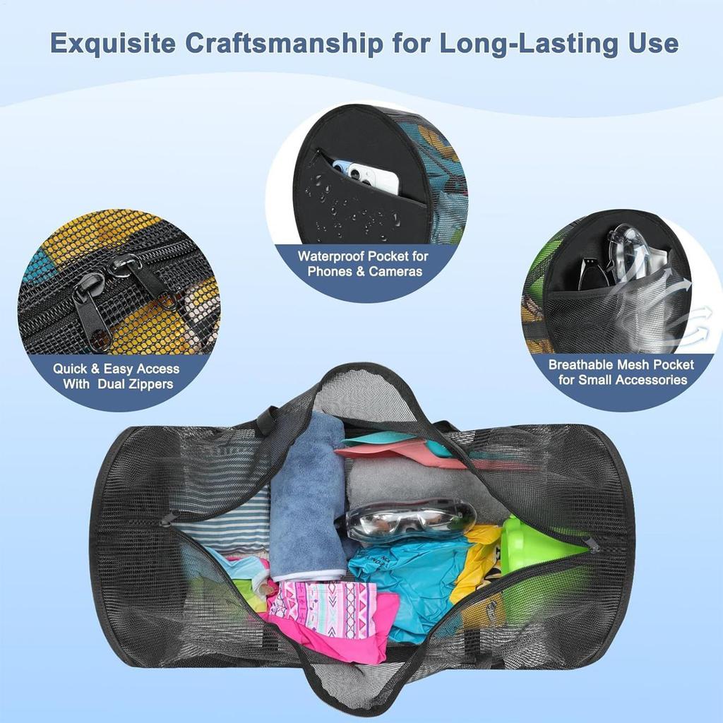 Netz Tauchtasche Scuba Surfen Schnorchelausrüstung Organizer Faltbare Große Reisetasche für Basketball Volleyball Fußball Sportausrüstung Tasche