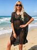 Women Knit Hollow Out Fringe Bikini Cover Up Beach Sunscreen Dress