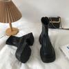 Dopamine Black Platform Martin New Fashion Chic British Ultra-light Versatile Autumn Short Boots Women