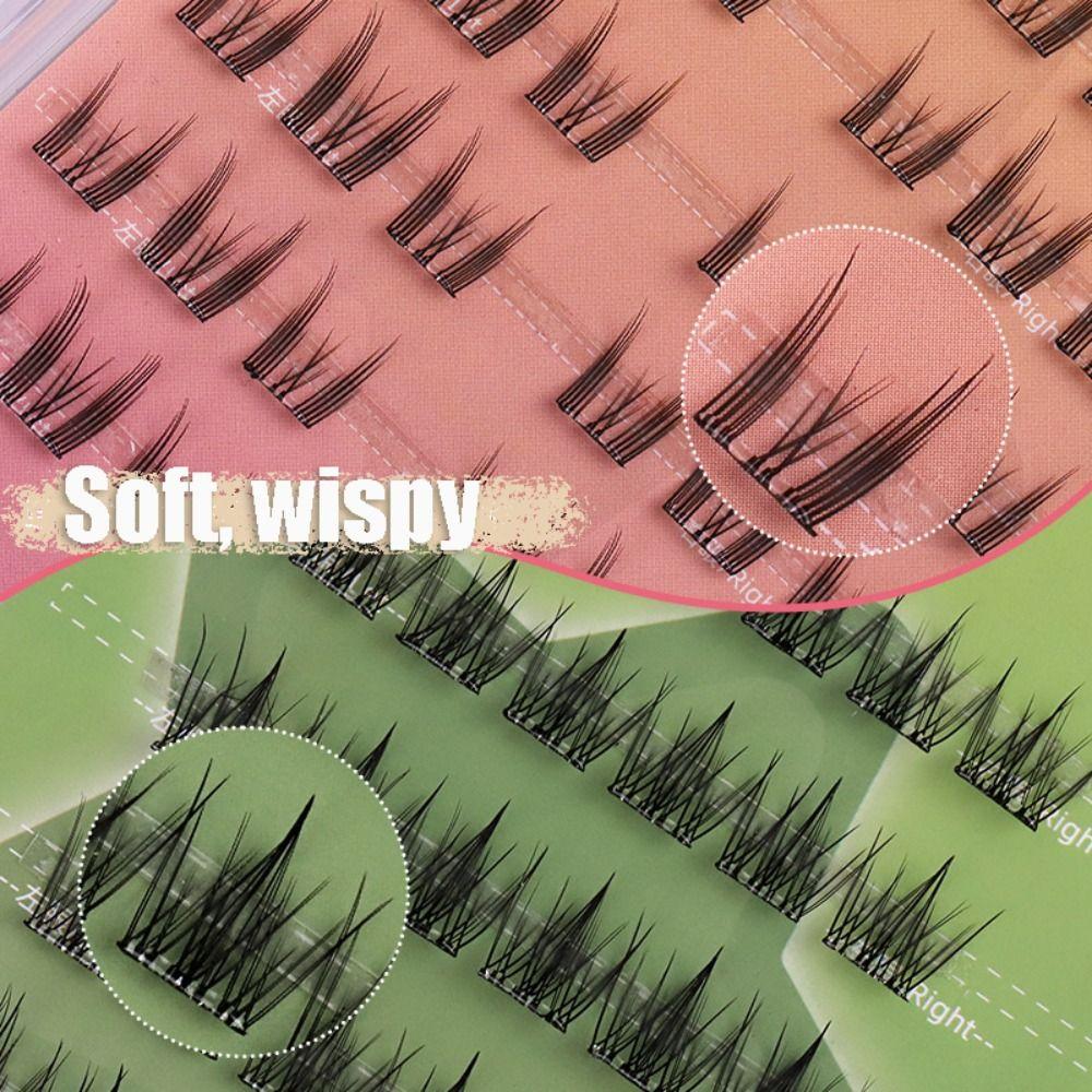 Soft Lash Individual Clusters Glue-free Lashes Self Adhesive Press on Lashes  Eyelash Extension
