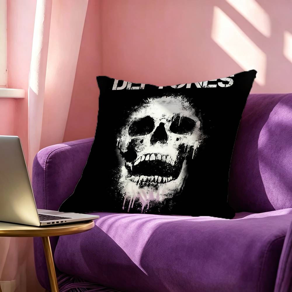 Deftones Music New Pillow Case Square DoubleSided Sofa Cushion Cover Bedroom Bedside Pillow
