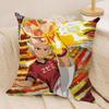 IInazuma ElevenS Anime Cushion Cover Silky Short Plush Invisible Zipper Dustproof Sofa Pillow Case For Home Decor
