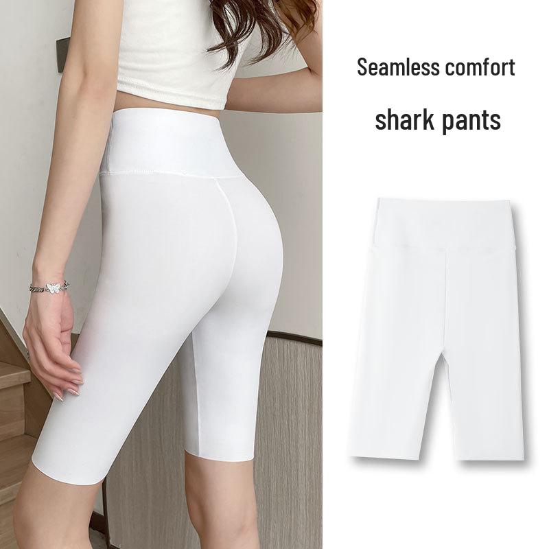 

Women s High-Waist Shark Skin Yoga Pants - Summer Slimming, Tummy Control, Butt Lifting, Fitness & Cycling Medium