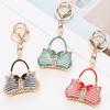 Fashionable Rhinestone Bow Keychain & Handbag Pendant for Women