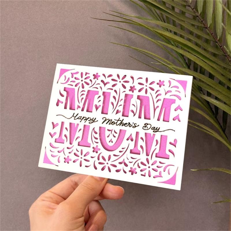 Mom Flower Cutting Dies for Photo Scrapbooking Card Making Decorations Embossing Stencils Carbon Steel Die Cuts
