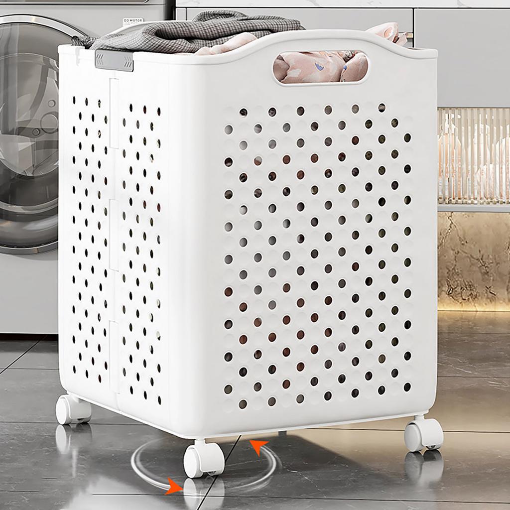 Multipurpose Portable Laundry Hamper with 4 Wheels Folding Clothes Storage Solution for Efficient Home Organization