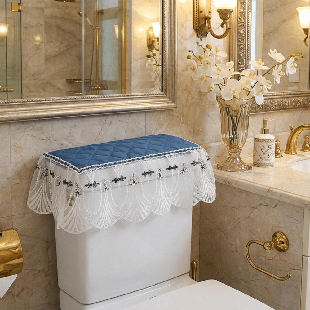 Court Style Toilet Water Tank Cover Vintage Toilet Closestool Cover Bathroom Decoration Supplies