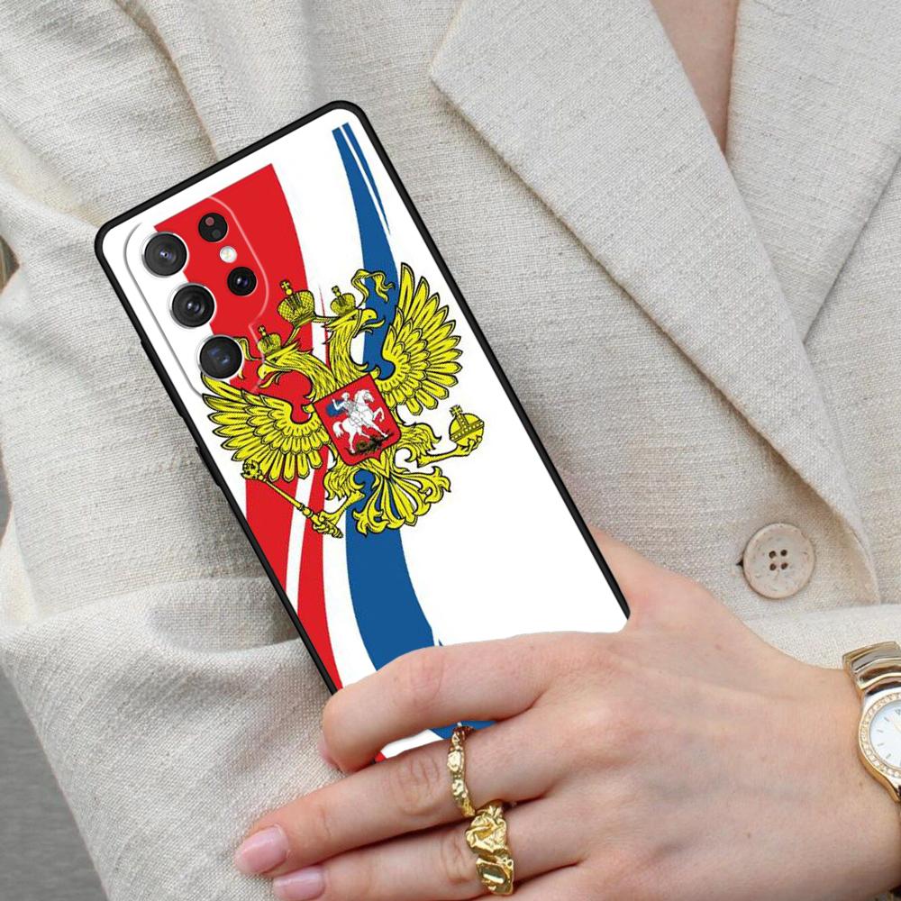 Russia Flag national emblem Cell Phone Case for Samsung Galaxy S26 Ultra S25 S24 S23 S22 S21 S20 Note10 Cover
