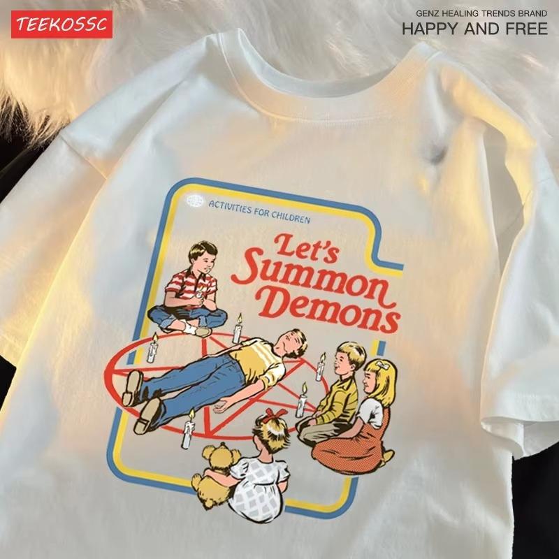 

Давайте викликати демонів Майстер Футболка Жіноча Мода Повсякденна Футболка Одяг Футболка Хіп-Хоп Дихаюча Футболка Футболка Одяг M