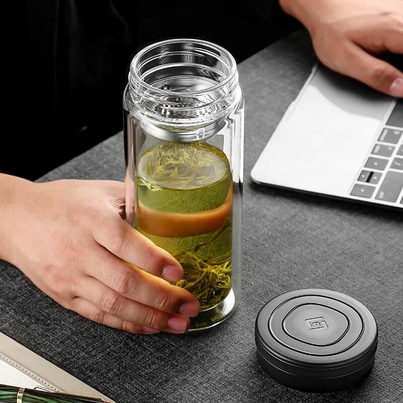 FUGUANG X1908 Double-Layer Borosilicate Glass Tea Cup