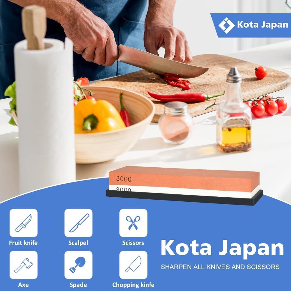 Whetstone, Knife Sharpener, Double-sided Household Whetstone with Non-slip Pad for Scissors, Razors, Carving Tools, Etc.