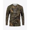 Hunting Animals Pattern T Shirt For Men Camouflage 3D Printed Tees Summer Casual Long Sleeves O-Neck Tops Loose Street T-Shirts