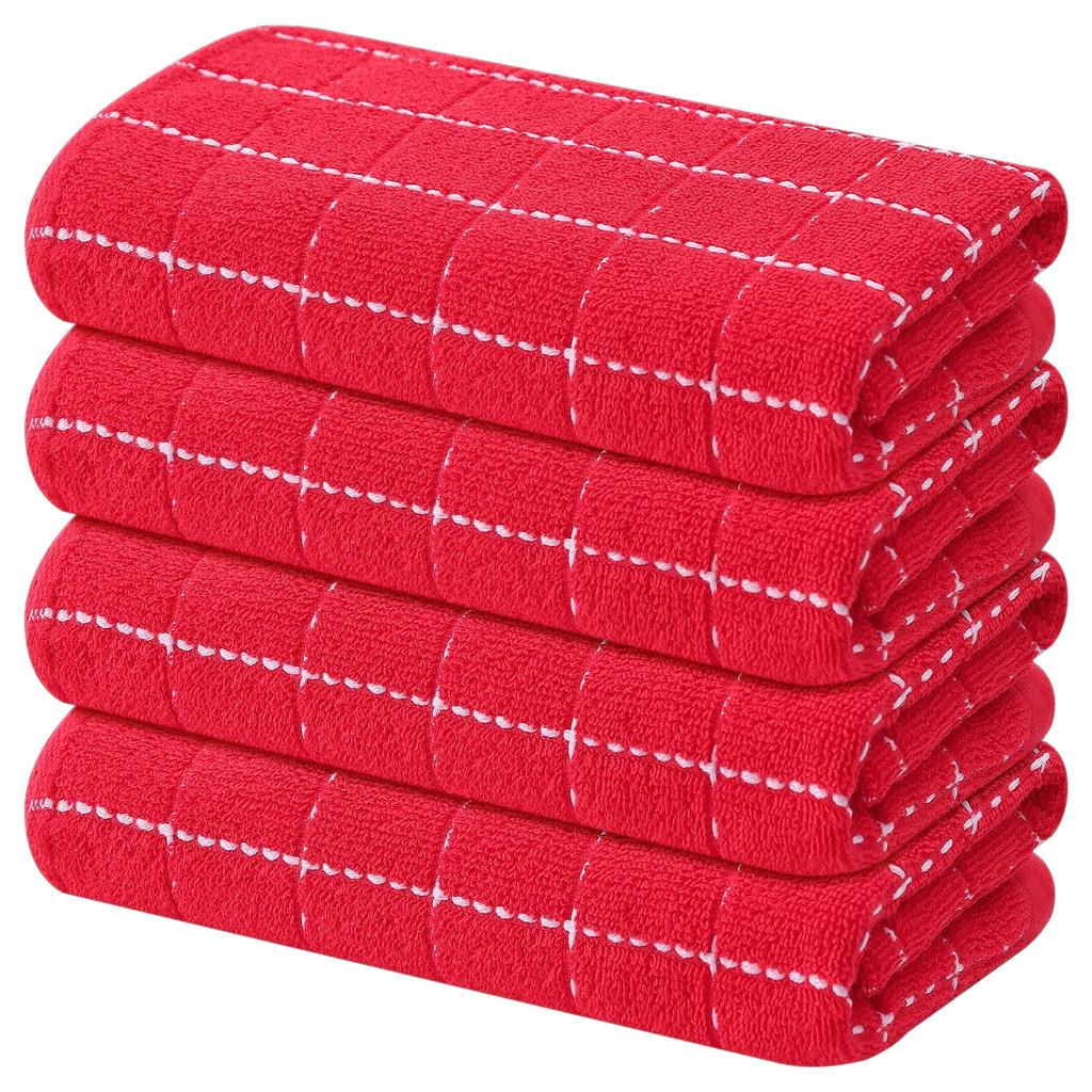 Homaxy 2/4Pcs Cotton Dish Towels Dishcloth Ultra Soft And Absorbent Kitchen Towels Household Cleaning Tools Kitchen Wash Cloth