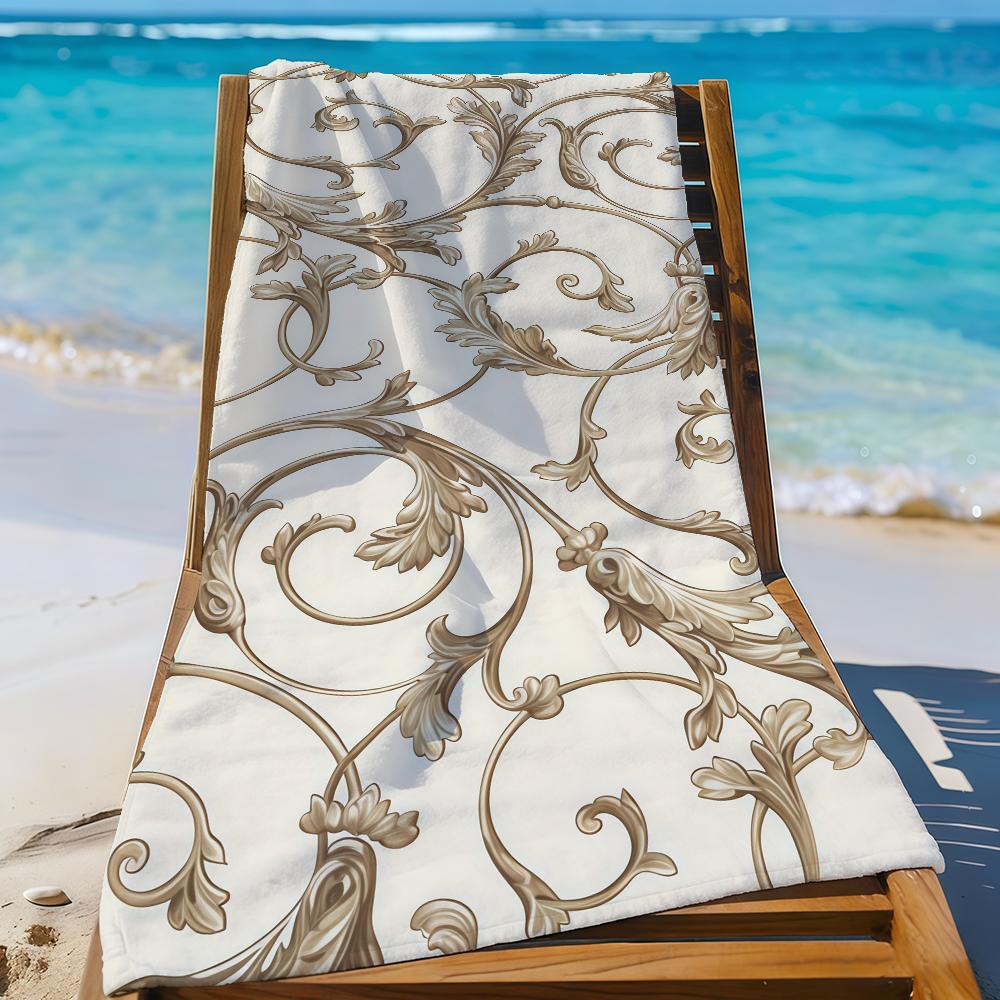 Baroque Rococo style Print Towel Quick Drying Beach Towels Are Suitable For Swimming Pools Camping Yoga And The Gym