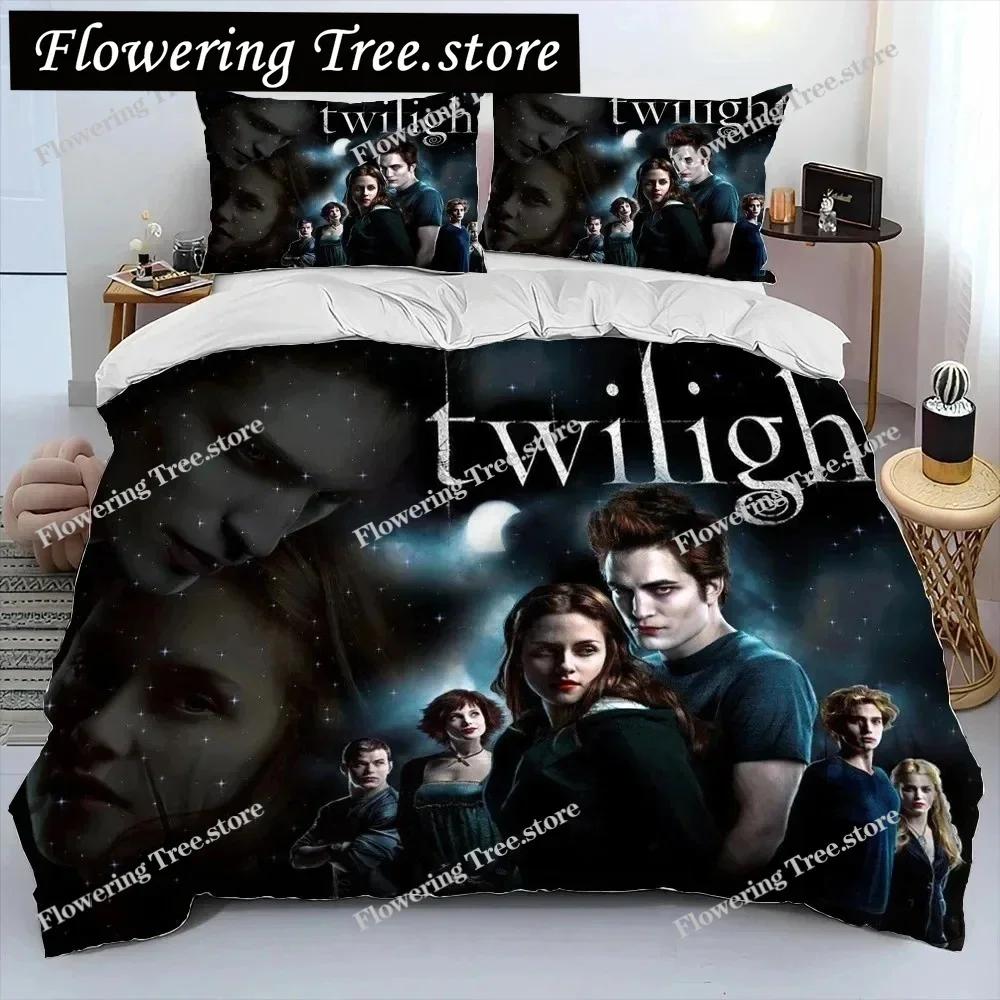 3D Biss zum Morgengrauen HD Bedruckte Decke Bettwäsche-Set, Bettbezug Bett-Set Steppdeckenbezug Kissenbezug, King Queen Größe Bettwäsche-Set Junge