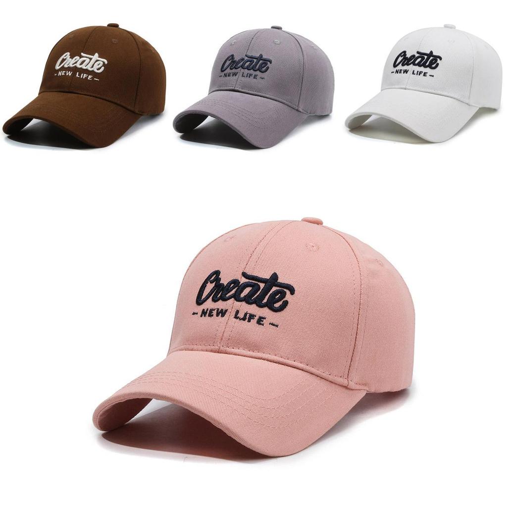 Adjustable Cotton Baseball Cap With Embroidered Letters For Casual Men And Women