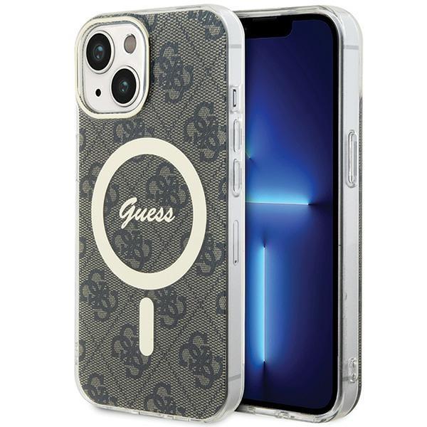 Guess GUHMP15SH4STW iPhone 15 / 14 / 13 6.1" braun/braun Hardcase IML 4G MagSafe