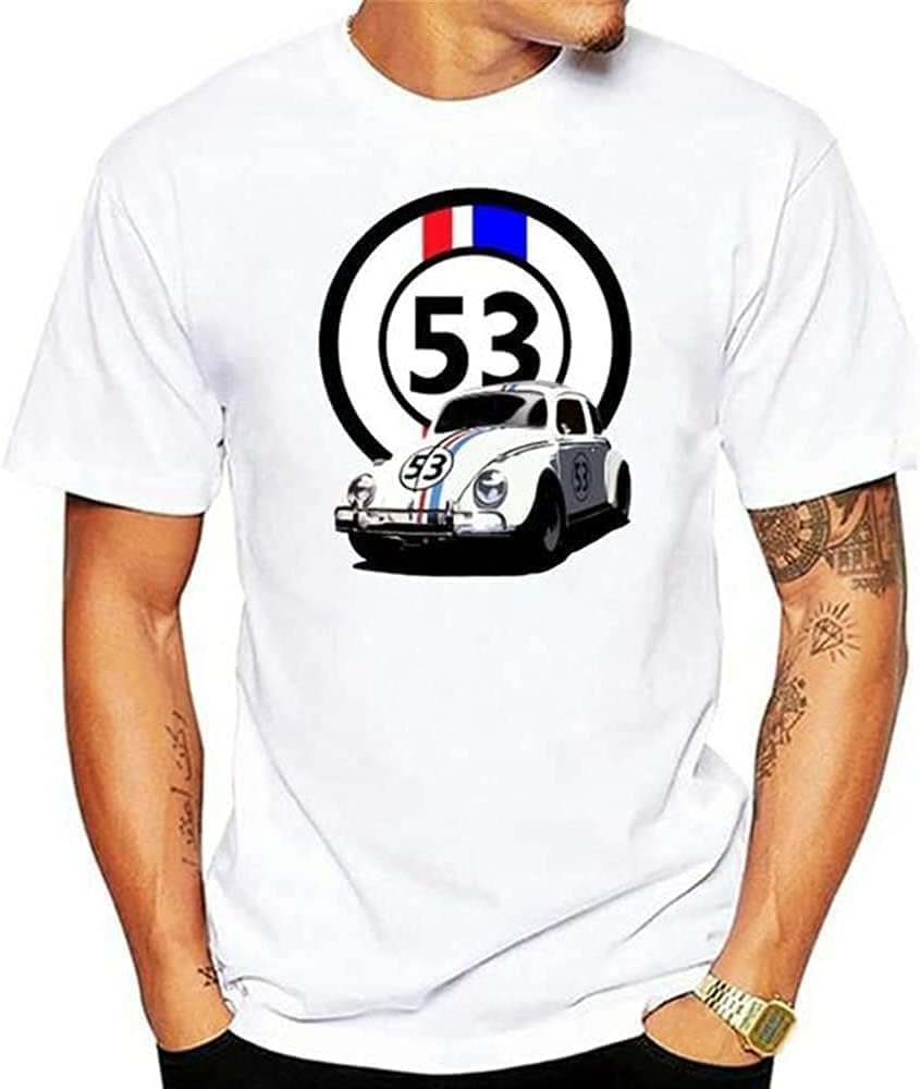 Men t-Shirt Herbie 53 The Love Bug Tshirt White XS белый