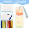 50pcs Blank Bookmarks with Colorful Tassels White Cardstock Bookmarks Bulk Craft Paper Bookmarks for DIY Projects and Gifts Tags Reading Weddings