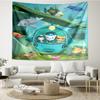 Octonauts Print Tapestry, Backdrop, Easy Setup, Ideal for Bedroom, Office & Living Room, with Aesthetic Wall Hanging Decor.