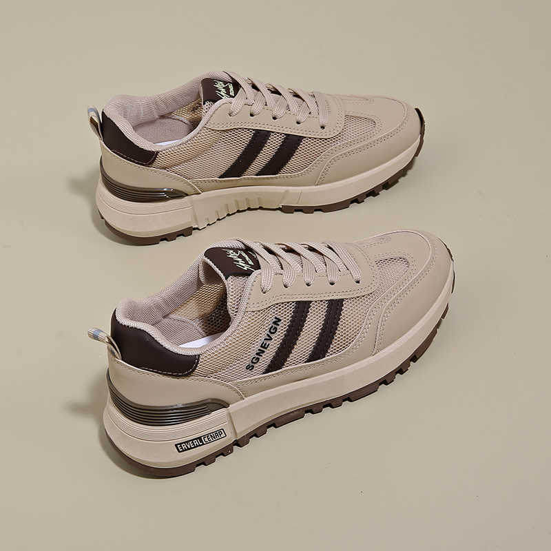 Fashion Thick Bottom Thick Heeled Spring Running Beige Woman Sneakers Women's Sports Shoes Sapatenis Products The Most Sold Sapa
