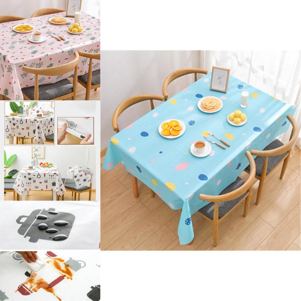 Cute Cartoon Peva Tablecloth With Oilproof And Waterproof Features For Easy Cleaning