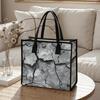 Stylish Cracked Pattern Tote Bag Casual Large Capacity Daily Handbag