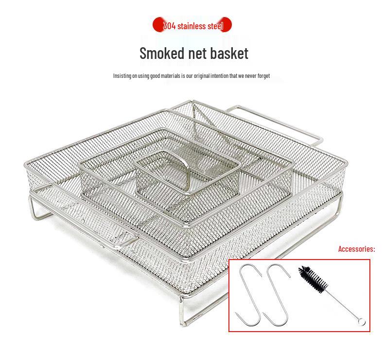 Rechteckiger Barbecue-Grill Kaltrauchgenerator - Runde 304 Edelstahl Räucherbox