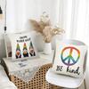 Artistic Rainbow Print Pattern Home Decor Pillowcase Bedroom Living Room Sofa Decoration Polyester Cushion Cover With Zipper