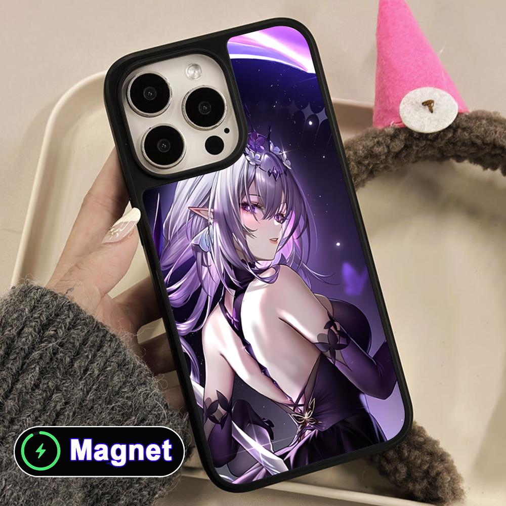 HSR Castorice Matte Surface Magsafe Mobile Phone Case for iPhone 17 16 15 14 13 12 11 Air Pro Max Plus Colorful Cover