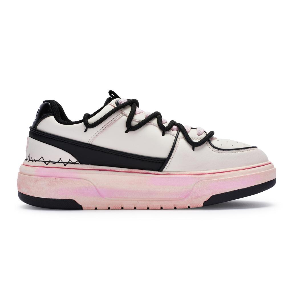 MLB Chunky Liner 811 Manufacturing Slip Resistant Abrasion Resistant Low top Skateboard Shoes Unisex Pink White 3ASXCA12N-50WHS(Team80-)