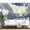 Floral Wallpaper Romantic Rose Swan Lake Mural Living Room Bedroom 3d Flower Wallpaper Home Decor