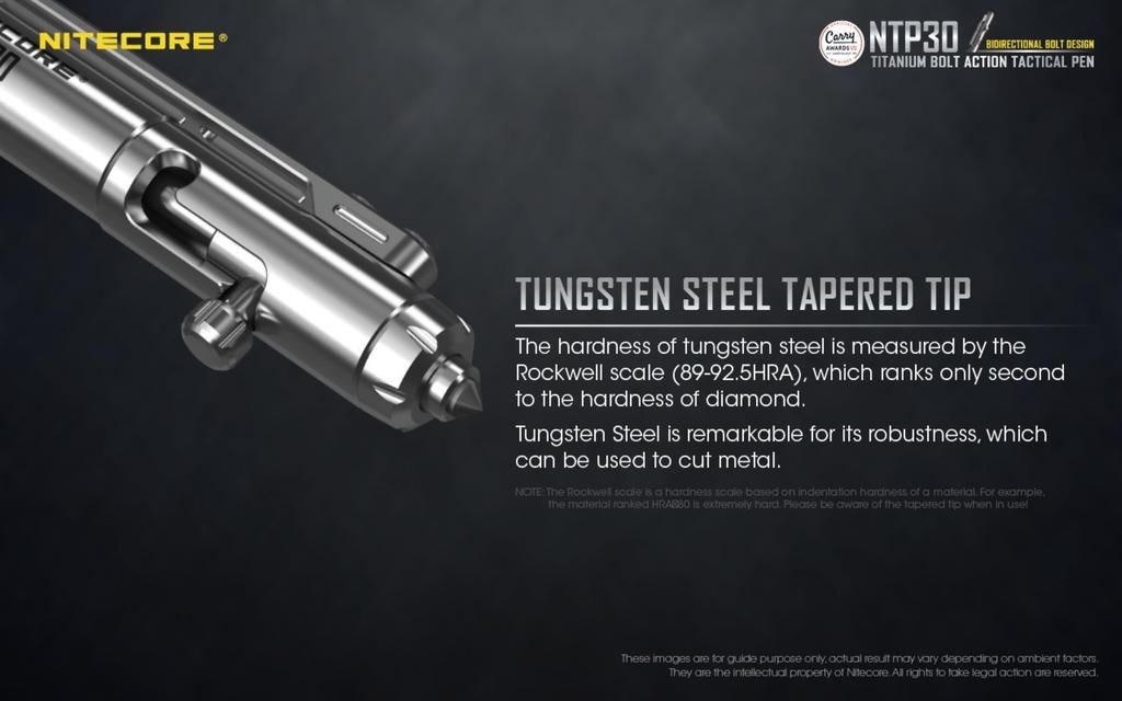 Nitecore NCNTP30 Bolt Action Tactical Gray Pen,